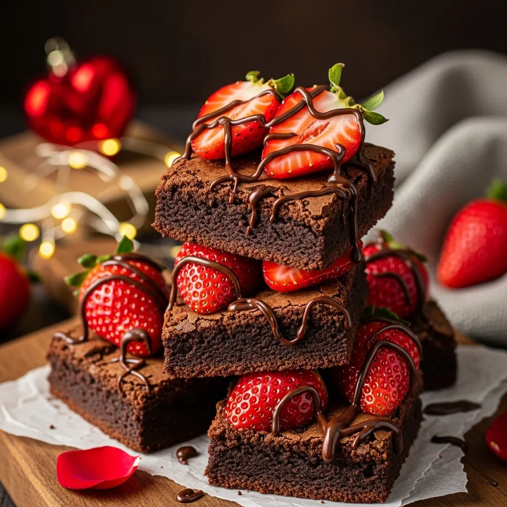 Chocolate Strawberry Brownies