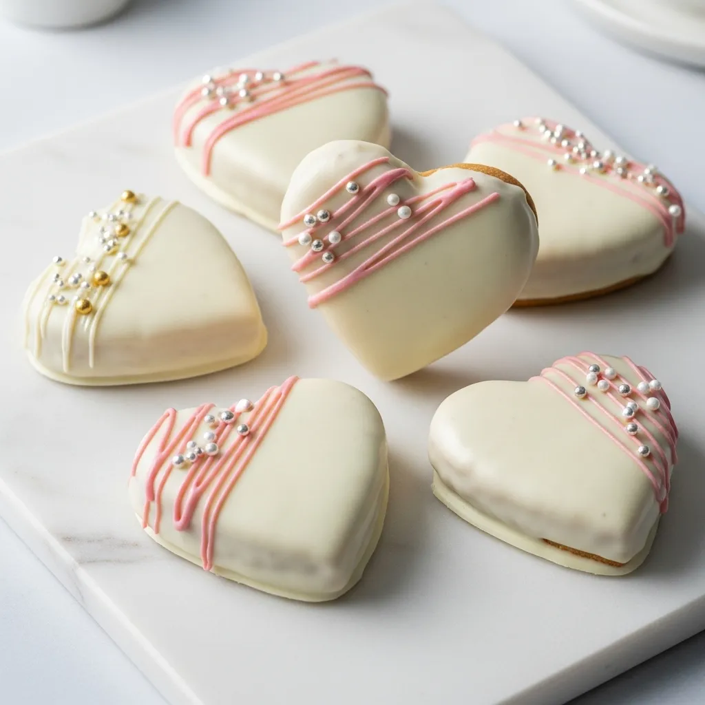 White Chocolate Heart Cookies