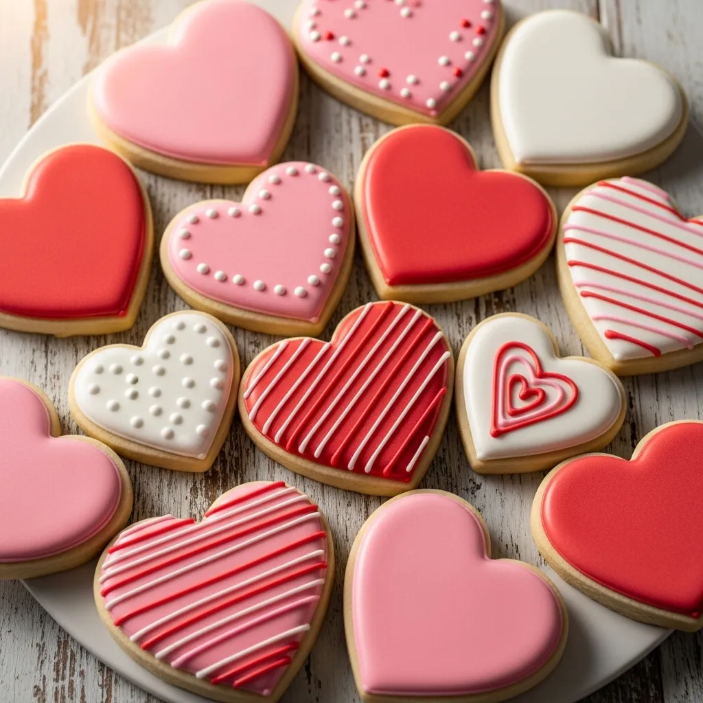 Classic Iced Heart Sugar Cookies