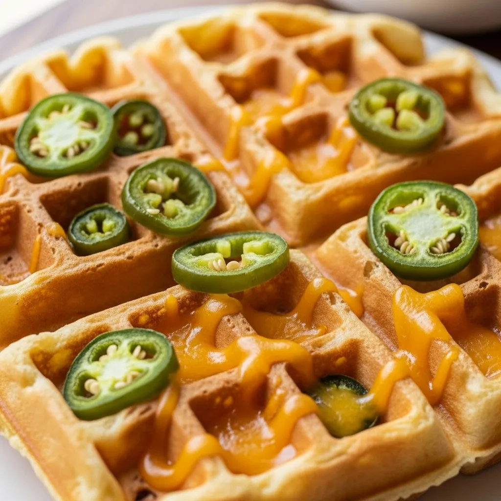 How to Make Cheddar Jalapeño Cornbread Waffles (Step-by-Step)