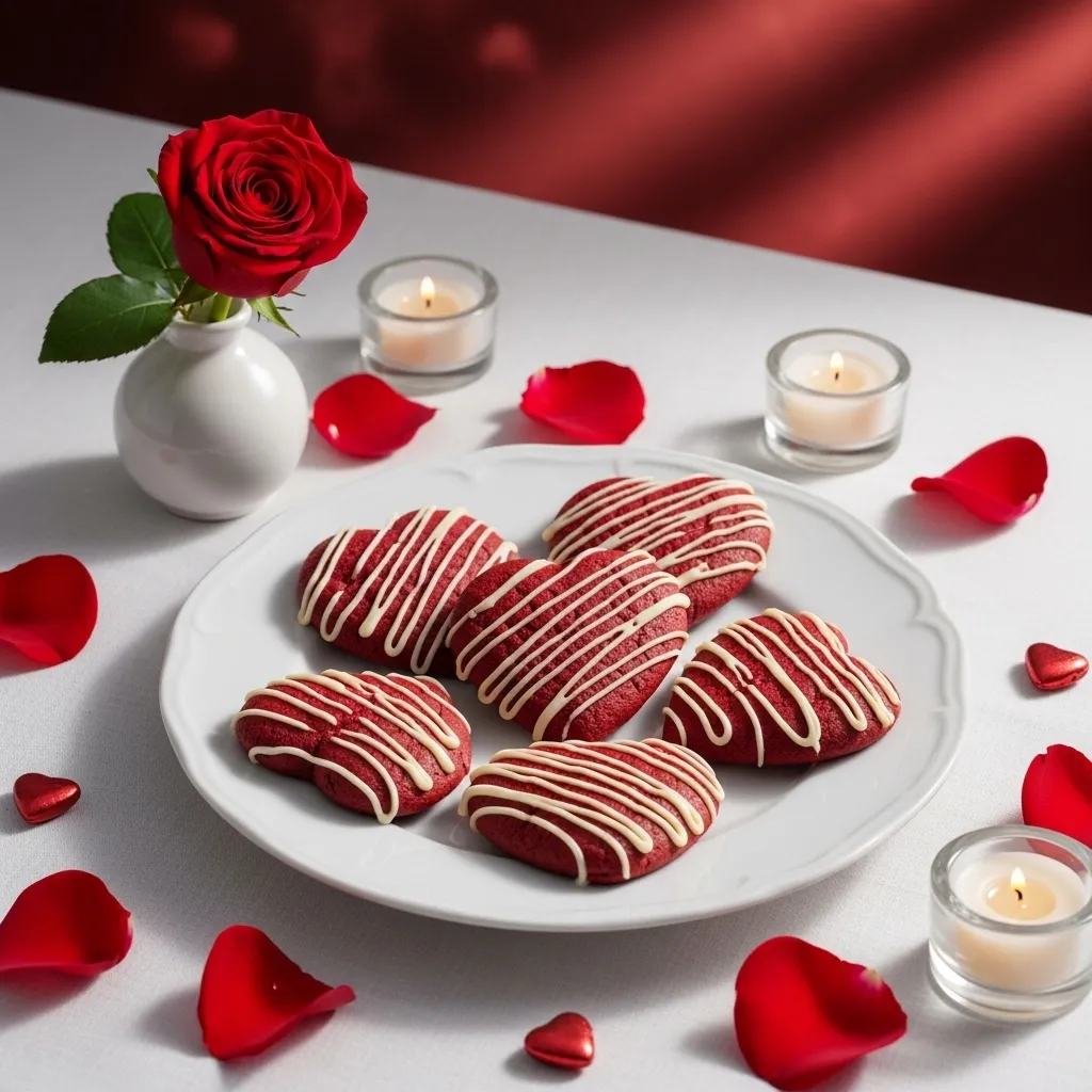 Red Velvet Heart Cookies