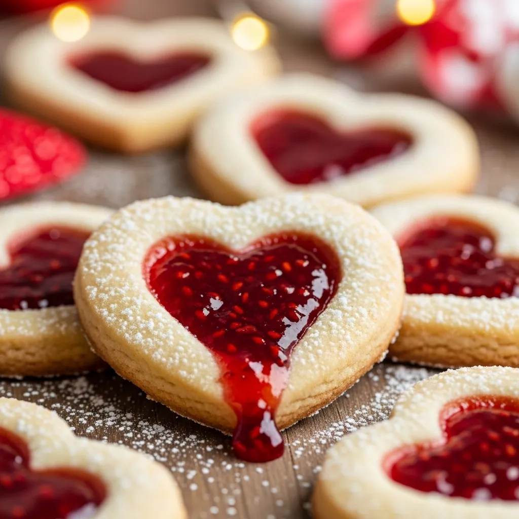 Jam-Filled Heart Thumbprint Cookies