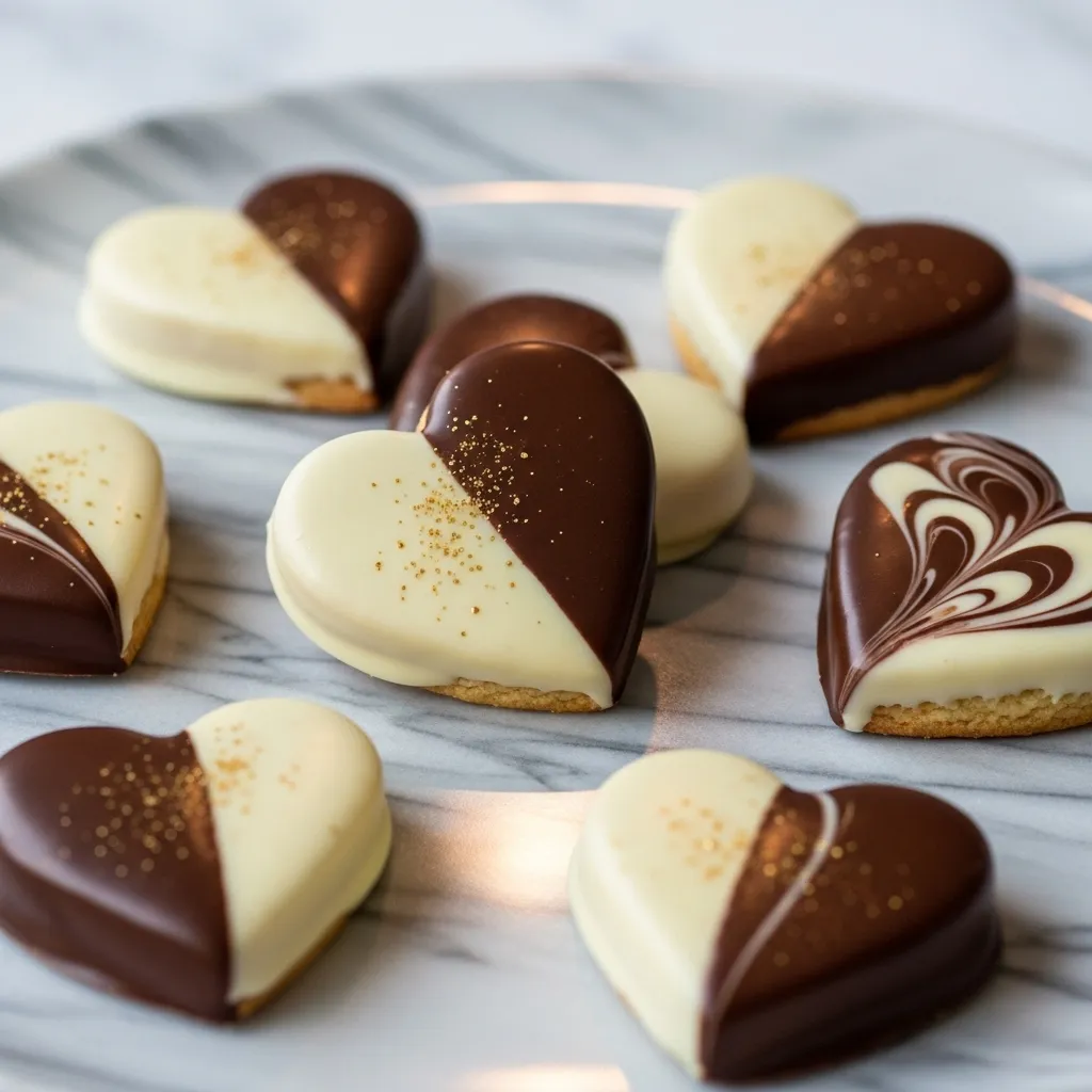 Chocolate-Dipped Heart Cookies