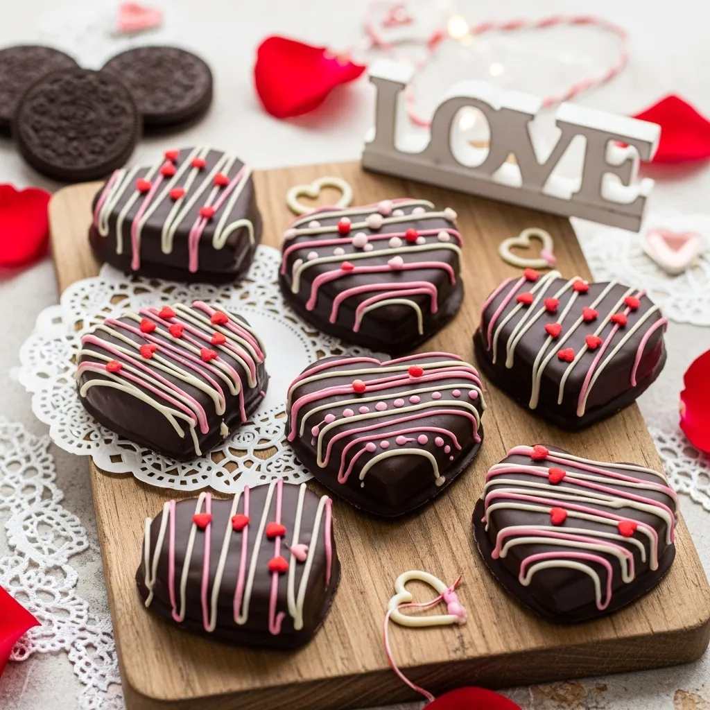 Chocolate-Covered Oreo Hearts