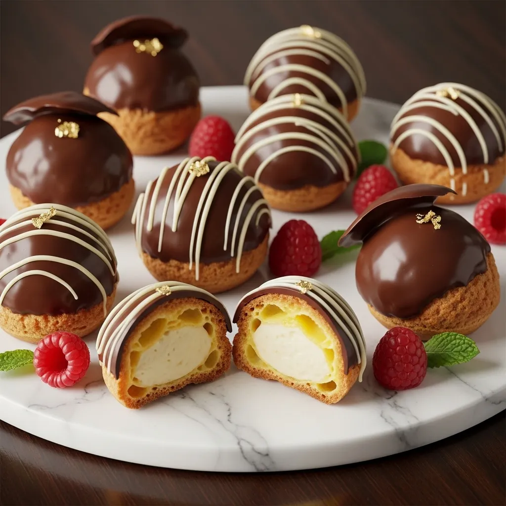 Chocolate-Dipped Cream Puffs