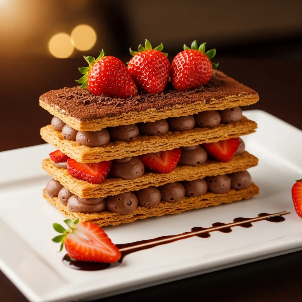 Chocolate Strawberry Mille-Feuille