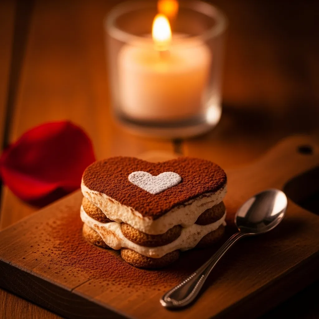Mini Heart-Shaped Tiramisu