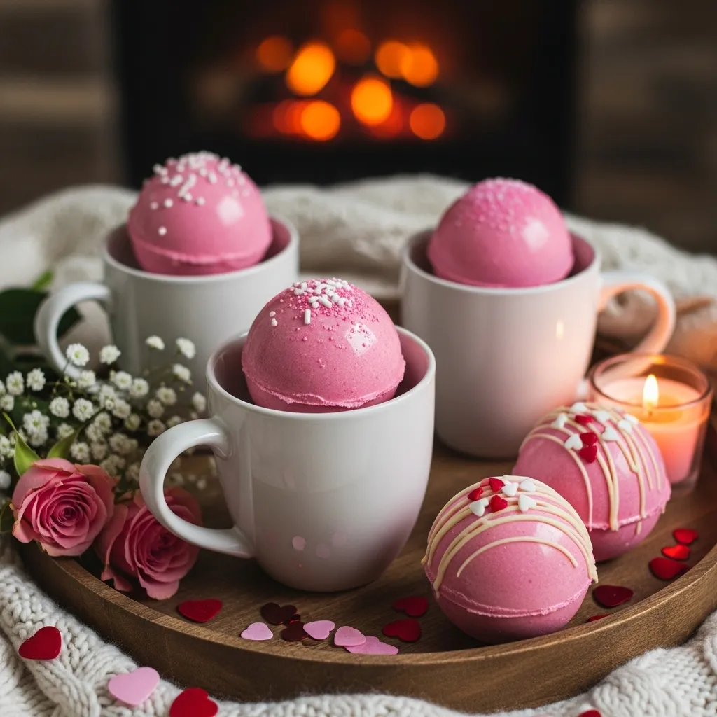 Pink Hot Chocolate Bombs