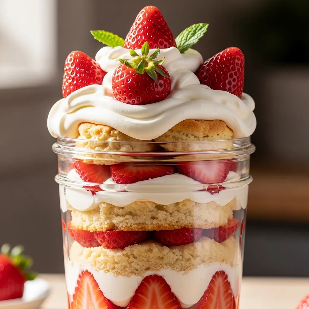 Strawberry Shortcake Dessert Jars