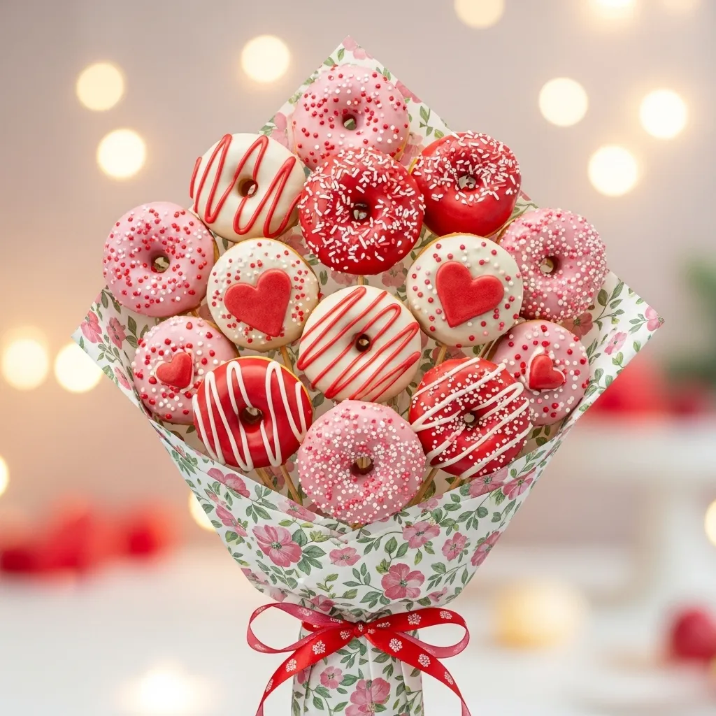 Valentine Donut Bouquet