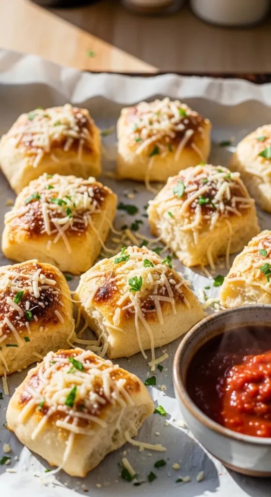 Garlic Parmesan Pizza Dough Bites (Appetizer with Pizza Dough)