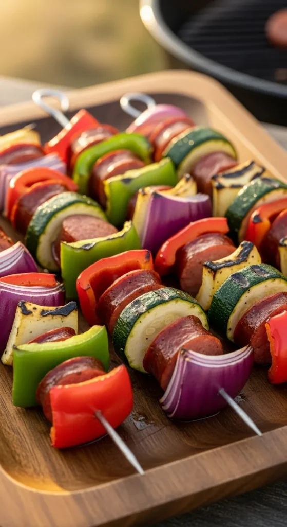 Cajun Sausage Skewers