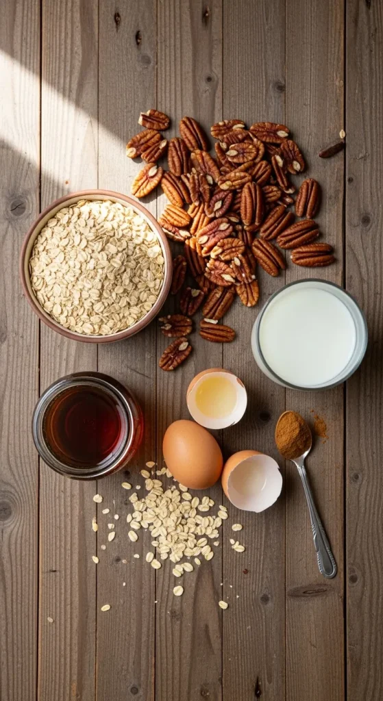 Ingredients for Pecan Pie Baked Oatmeal