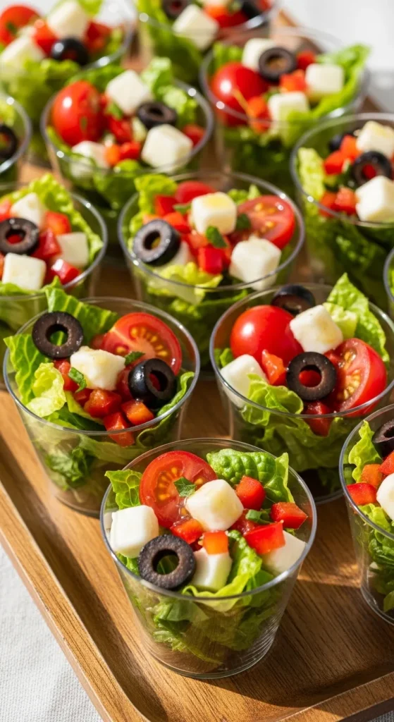Italian Chopped Salad Cups (Fresh Appetizer for Pizza)