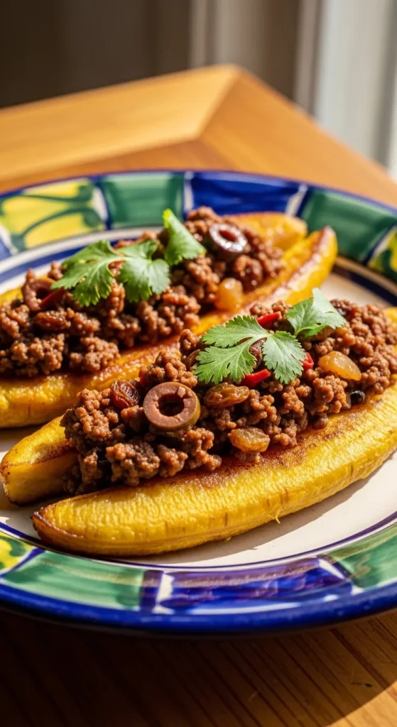 Picadillo-Stuffed Plantains