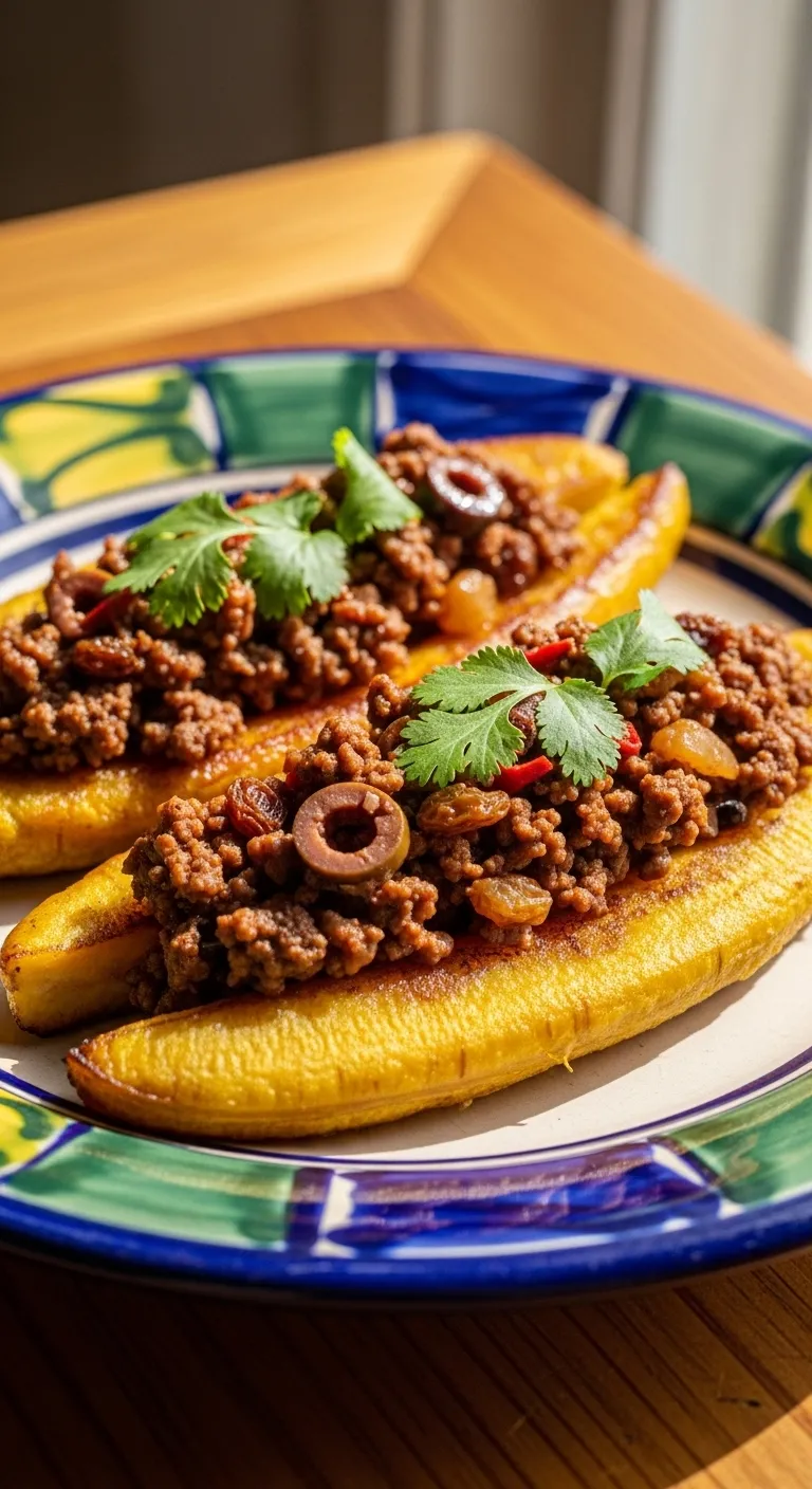Picadillo Stuffed Plantains