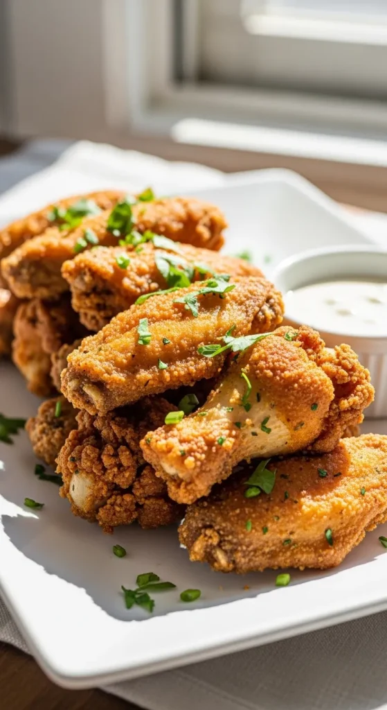Crispy Fried Chicken Wings Recipe | Perfectly Golden & Juicy
